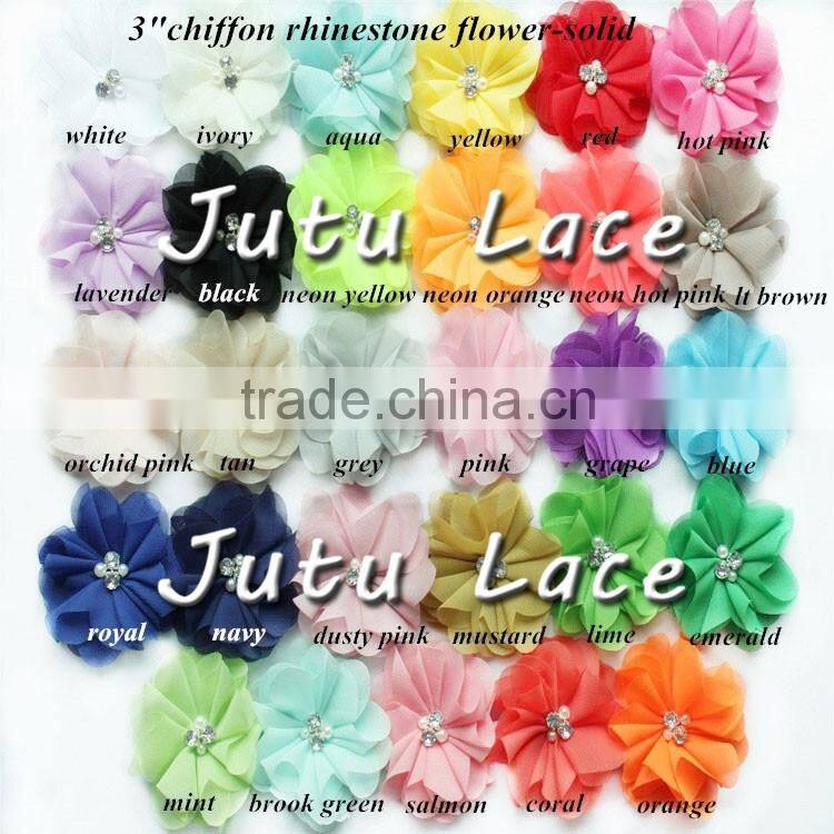 shabby chiffon collar with pearl centre- garment accessories