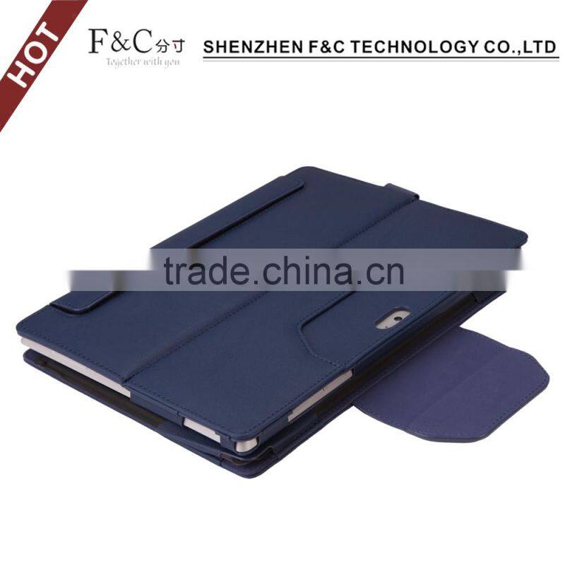 Business blue detached tablet keyboard cover for microsoft surface pro 4 leather case
