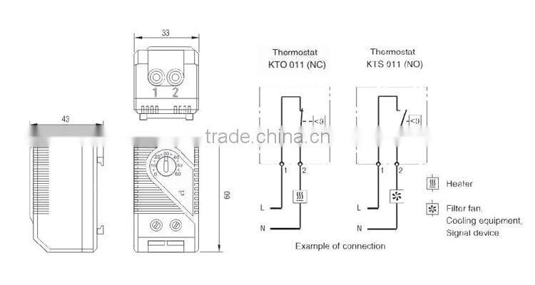 SAIPWELL KTS 011 Cabinet Snap-action Thermostat For Fan