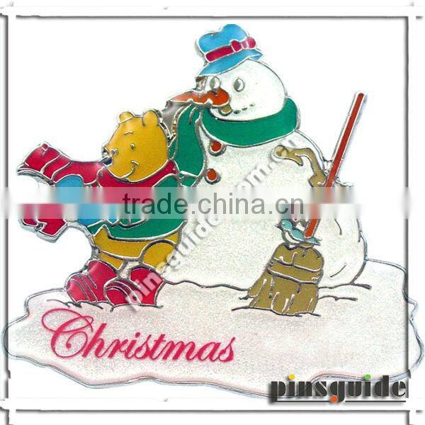 Promotional Cute Animal Design Plat Rainbow Epoxy Coating Badge