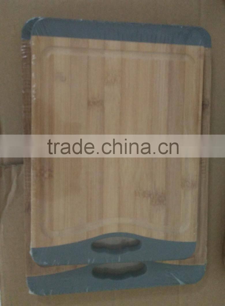Rectangle Plastic & Bamboo double side cuttingboard