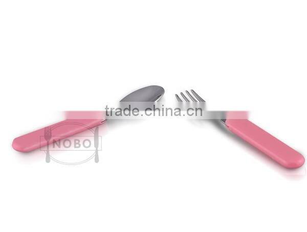 wholesale colorful children stainless steel fork/spoon