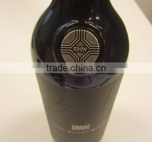 Custom Aluminum Embossed Bottle Label,wine metal sticker Metal Wine Label
