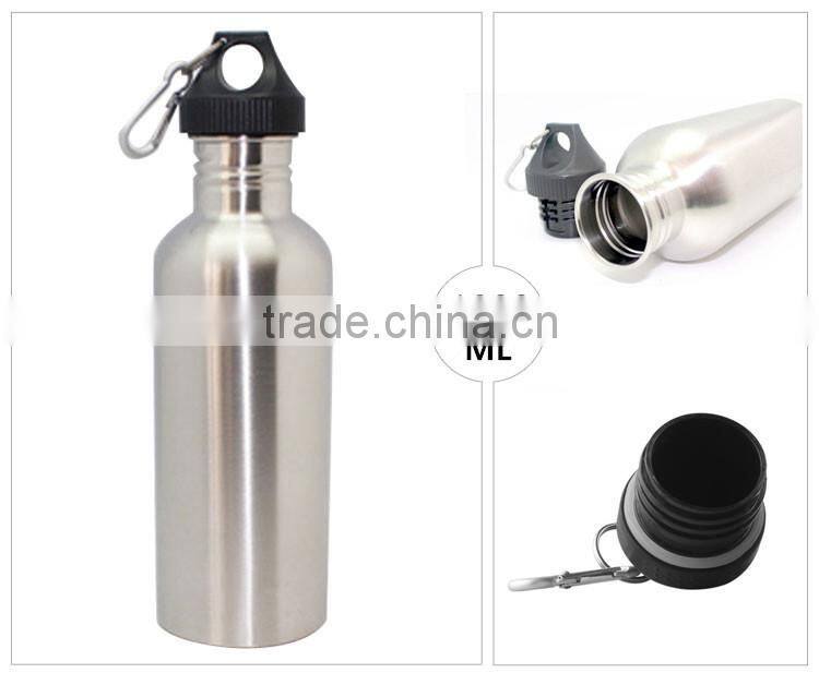 Outdoor 500ml 750ml 1000ml portable stainless steel sport bottle