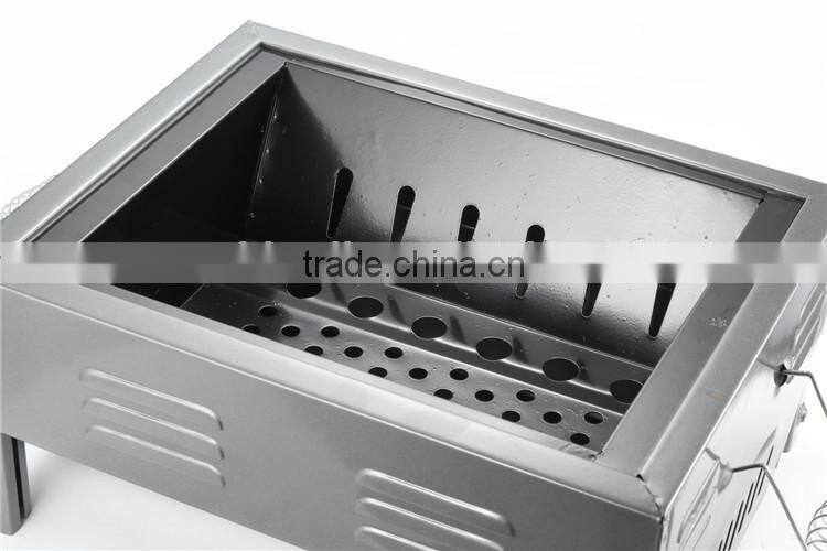 Portable stainless steel charcoal mini barbecue grill