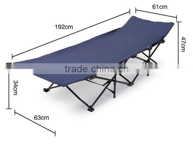 Outdoor portable folding military bed