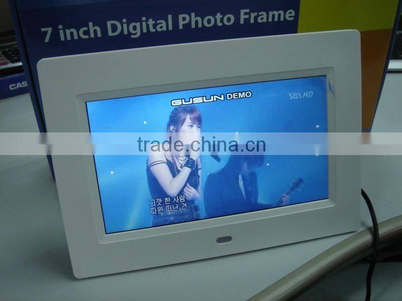 2015 AIYOS Biggest Promotion Small Advertising Lcd Digital Photo Frame Hot Video Player 7 inch