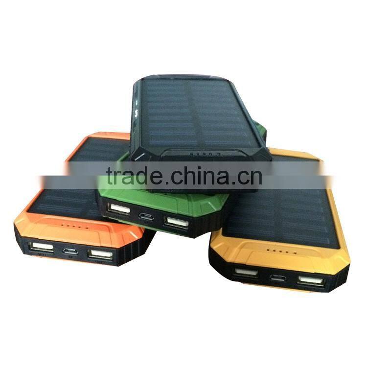 Smart portable charger power bank rechargeable power bank solar battery charger 8000mah solar power bank