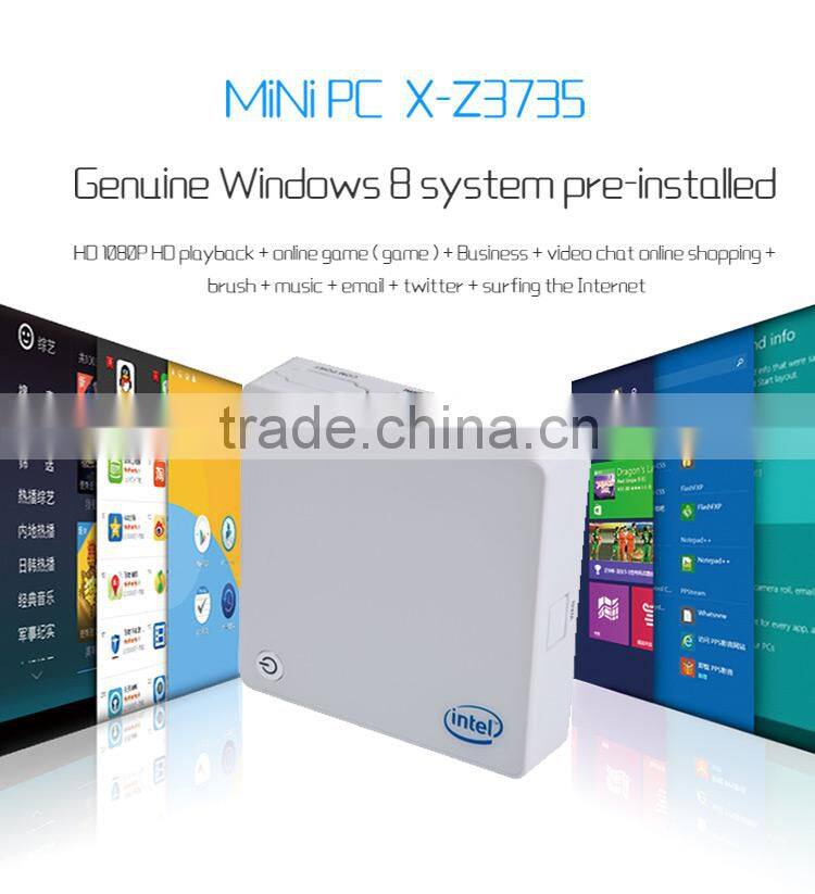 XCY FANLESS EMBEDDED COMPUTER INTEL ATOM Z3735F WITH 2G RAM 32G SSD HTPC NO HEAT LESS HEAT COMPUTER