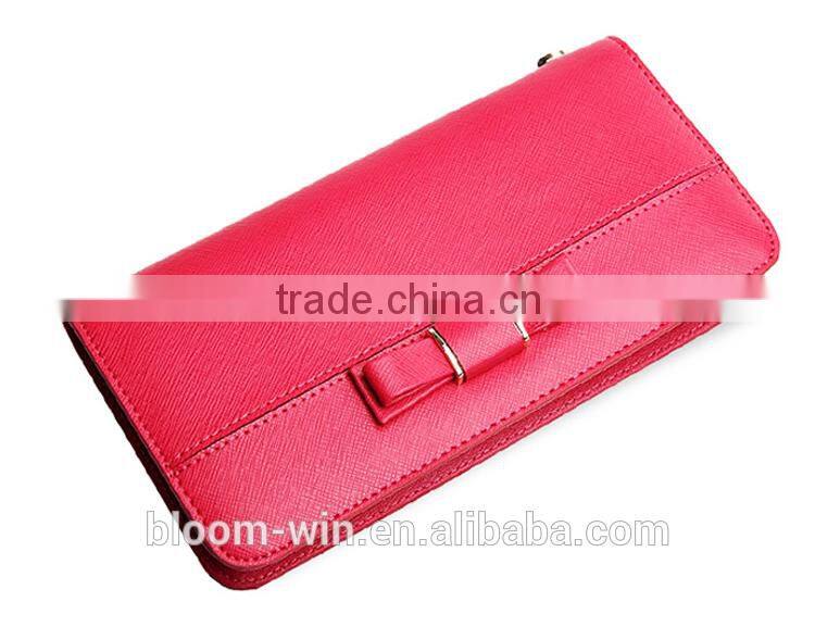 2015 Luxury custom PU leather purse factory wholesale woman wallet