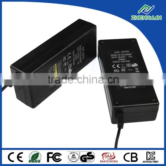 Desktop type power transformer 5V 6A AC power supply with US EU cable