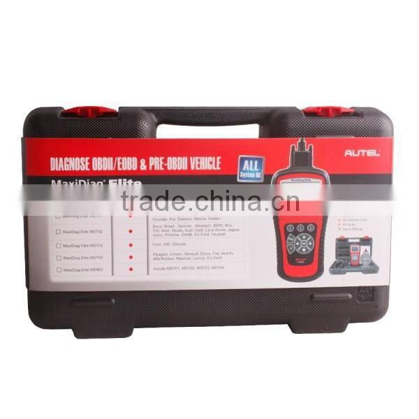 2014 Top-Rated Autel Maxidiag Elite MD702 With Data Stream Function for 4 System Update Internet Professional Code Scanner