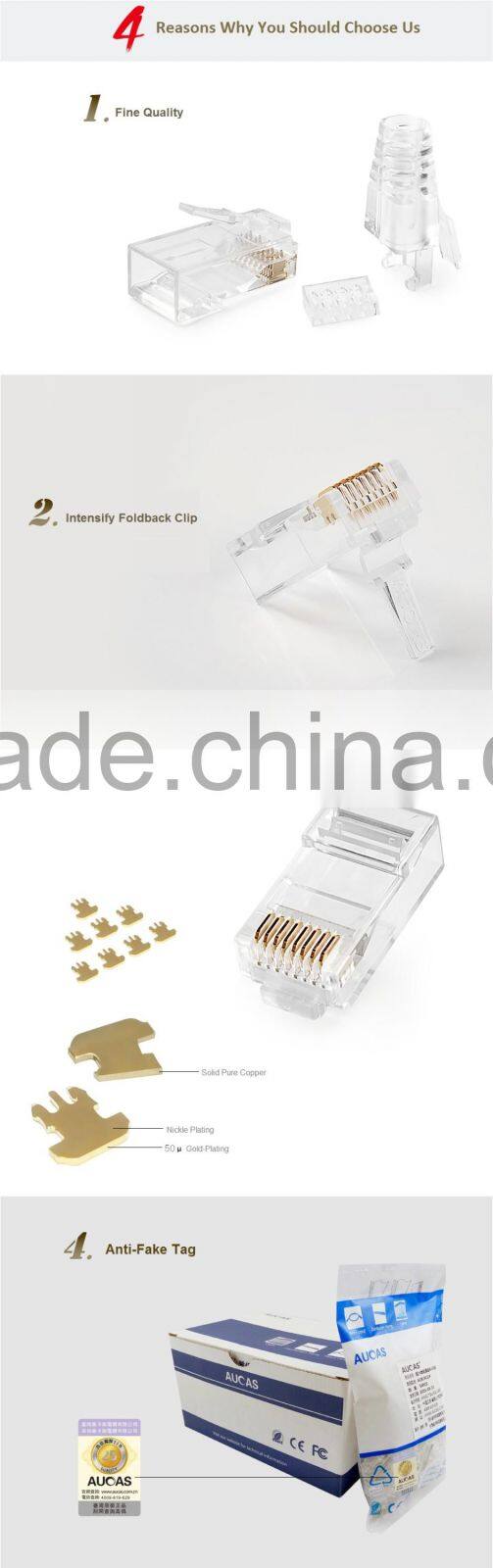 China Supply Network Wire Connector RJ45 Cat6 Unshielded UTP Modular Plug Offer