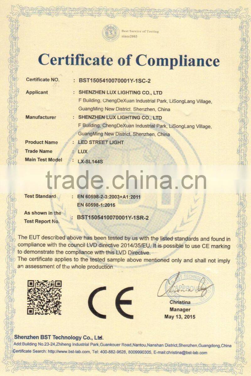 Aluminum outdoor elegant series waterproof 277v street light led 400w 250W