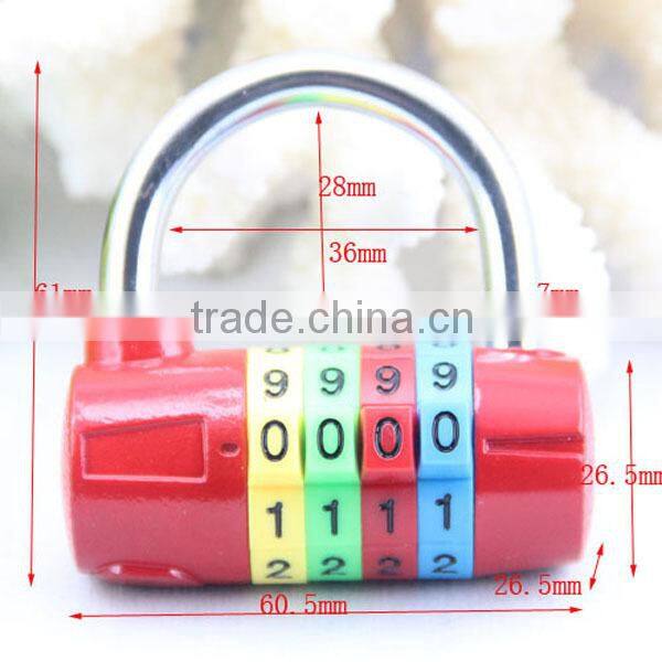 High Security Colorful luggage password lock
