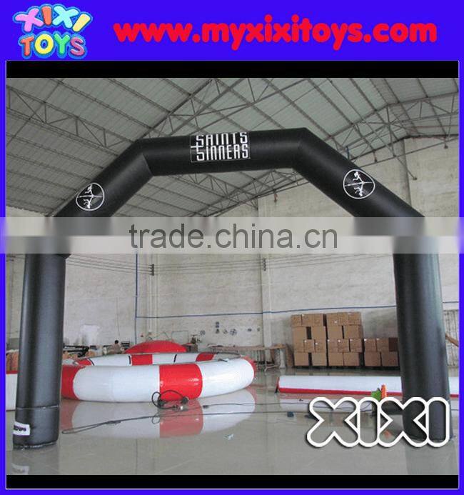 XIXI black advertising inflatable entrance arch gate