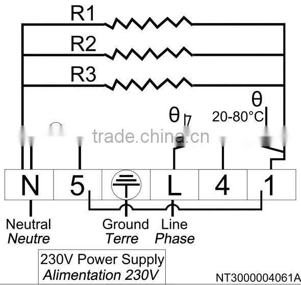 Type 9STC, Immersion heater with plastic enclosure. With thermostat