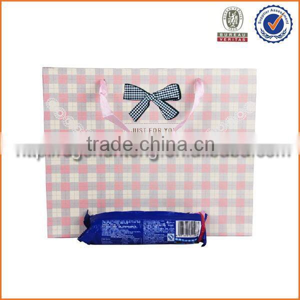 Custom hot pink paper bags with handles