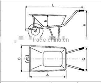 Two wheels wheelbarrow made in China