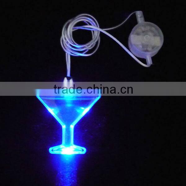 Beer bottle shaped led pedant necklace light