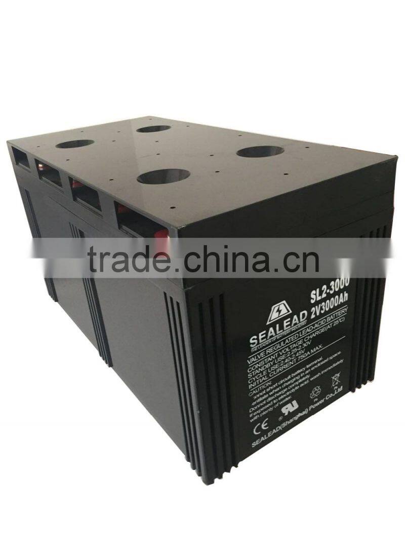 China Hot Sale 2V 3000AH High Efficiency AGM Battery