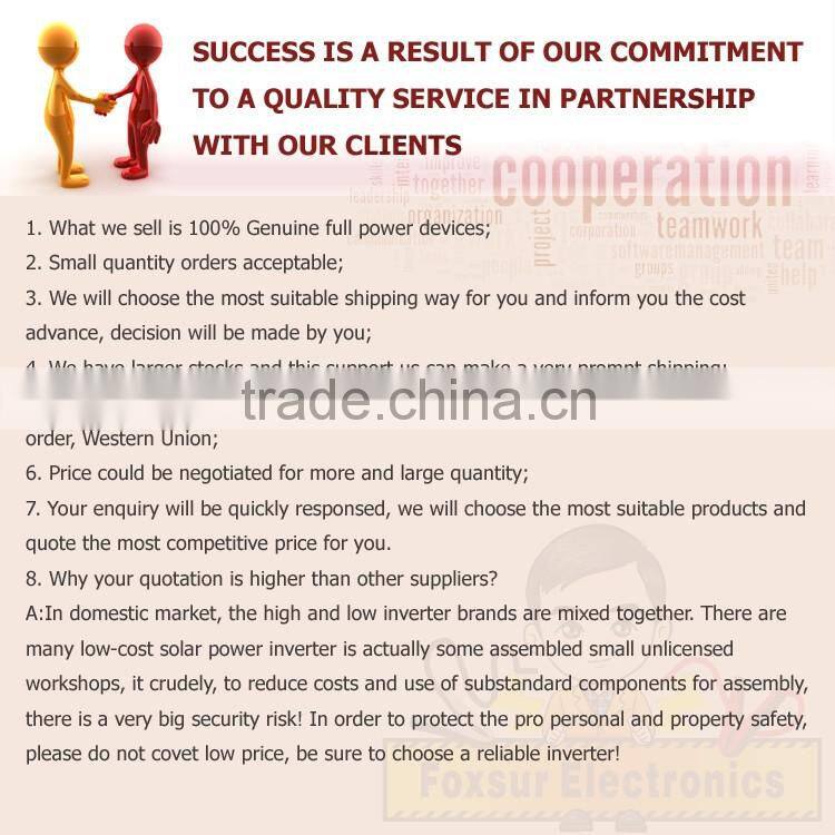 Hot selling Foxsur 1500W industrial 24V dc to 110V AC off grid Best quality Solar panel Pure Sine Wave Inverter with controller