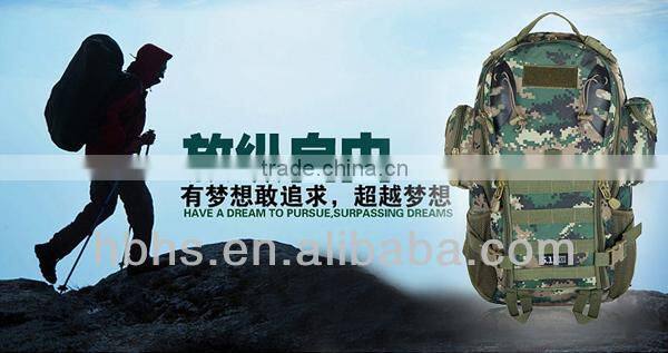 Waterproof military bag camping hiking backpack brand