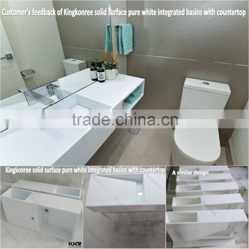 solid surface double sink bathroom vanity unit