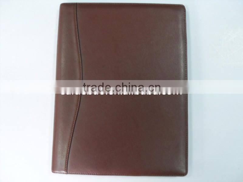 Cusom High quality PU leather a4 portfolio folder with notepad and calculator