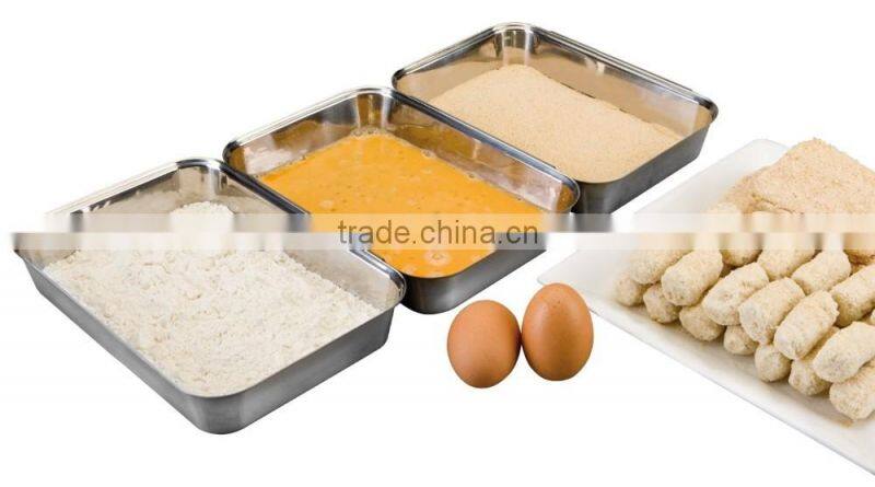 3 Pcs Stainless Steel Breading Tray