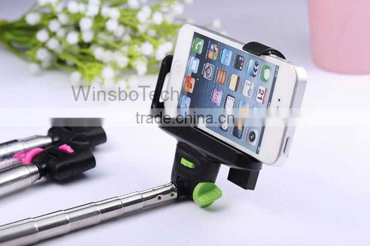 Wholesale alibaba extendable selfie stick with remote for smartphone
