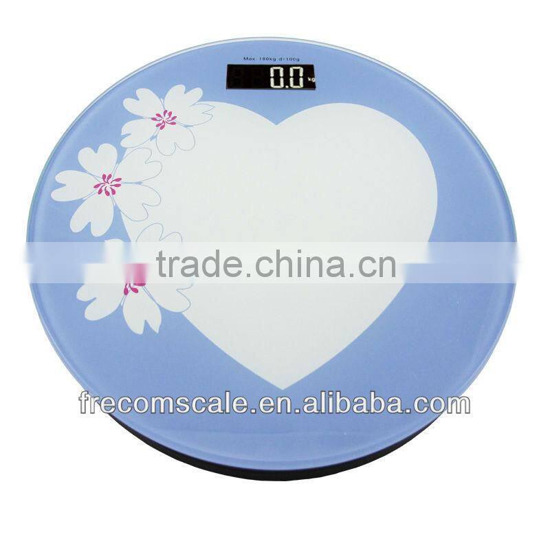 180kg Heart shape scale digital body balance round scale foot scale