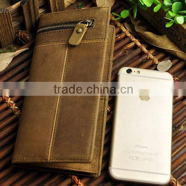 Men Genuine Leather Bifold Vintage Card Checkbook Holder Wallet Organizer Purse