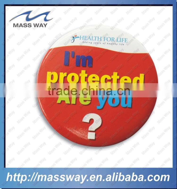 custom giveaway gifts funny smiley face tin button pin