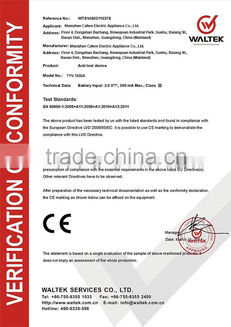 Intelligent Bluetooth 4.0 Anti-lost Tracking Tag Alarm Patch for Android Smartphone