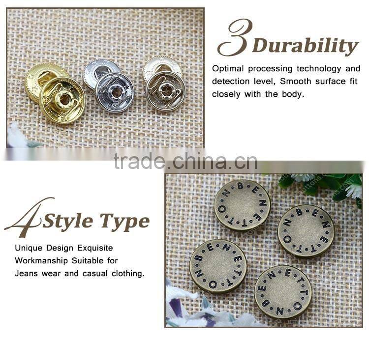 Metal Press Snap Button with any logo printing