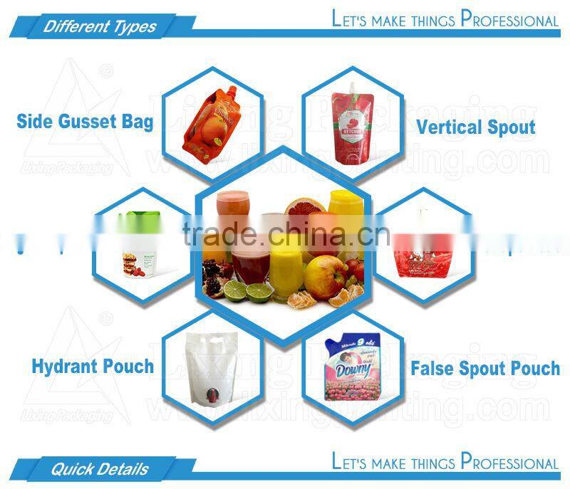 Leechee flavors drinks stand up pouch with spout