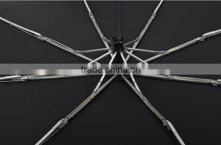 auto open and close fashion zincification shaft and rib led light umbrella