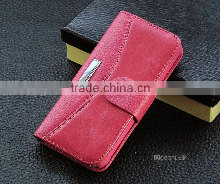 Fancy designed magnets pu leather case for iphone 5c unlocked phone case made in China