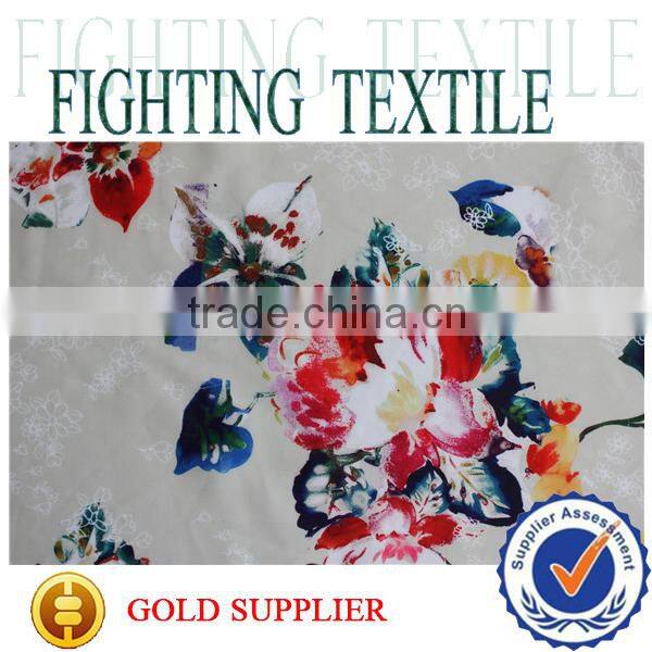 floral printed stretch chiffon fabric for dress and blouse