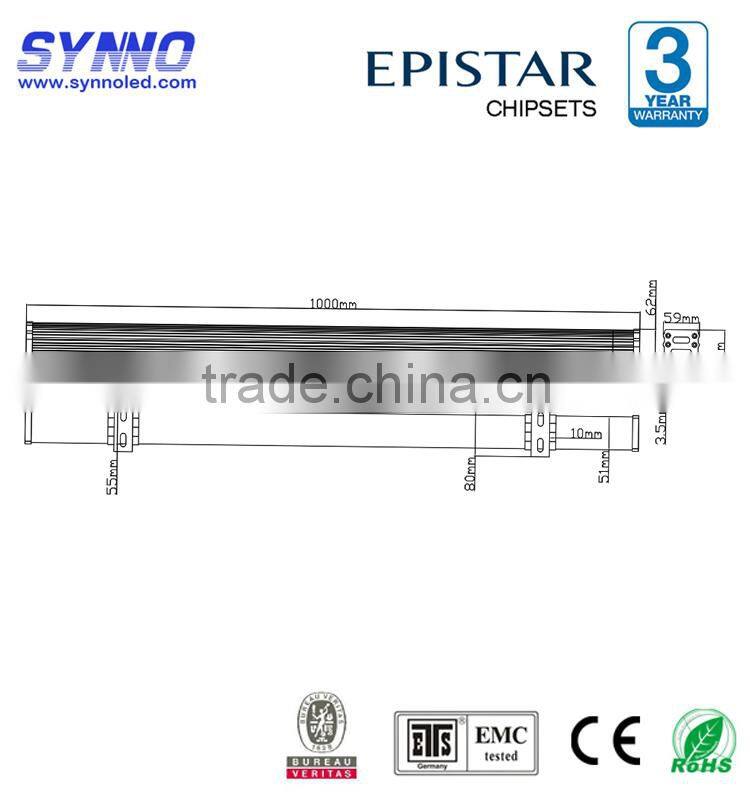 24x1W LED RGB wall washing led light LED wall wash down light IP65