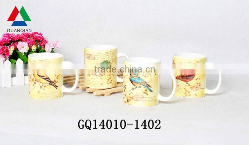 Christmas promotional gift bone china tea cup 345ml high quality for Korean