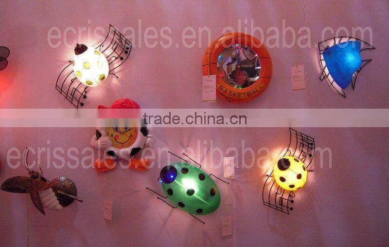children Cartoon insect craft wall lamp