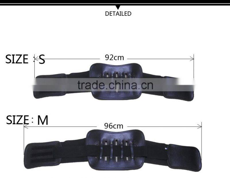 Artificial leather back support with Aluminium belt