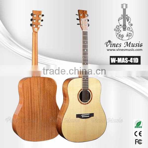 akustik gguitar mahogany back guitar for sales (W-MAS-41D)