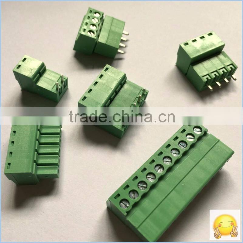 Factory Cutsom 2 3 4 5 6 7 10 Pin Screwed Pluggable 3.50 3.81 5.08 7.50 7.62mm PCB Terminal Block