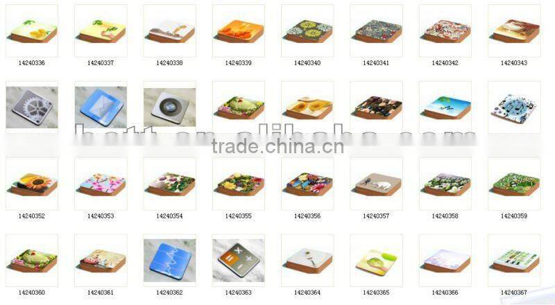 colorful promotion cork coaster custom mdf cork coaster wholesale
