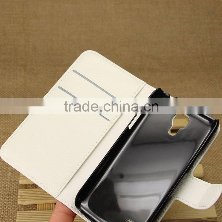 Hot Selling Ultra Thin Lichee PU Leather Case Wallet Folio Flip Cover for Samsung GALAXY S4 mini i9190