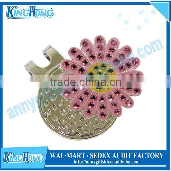 Economic golf ball marker with blank golf hat clip