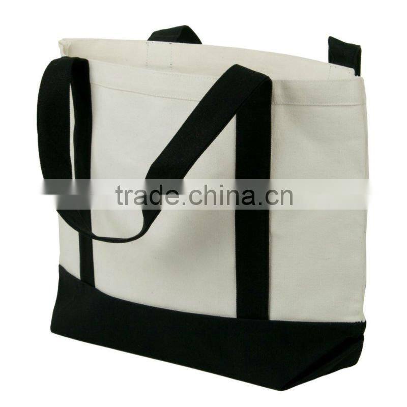 Promotional canvas tote shopping bag